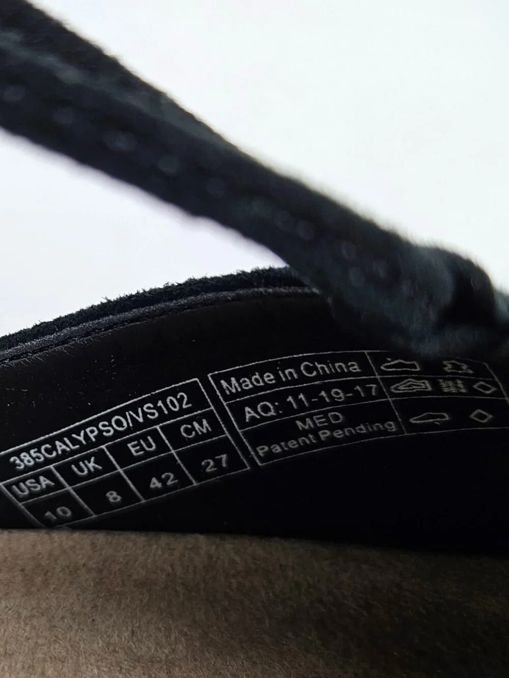 Vionic Calypso Black Suede Strappy Comfort Espadrille Wedge 10